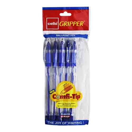 CELLO GRIPPER BALL PEN 0.5mm (BLUE) (PACK OF 10)